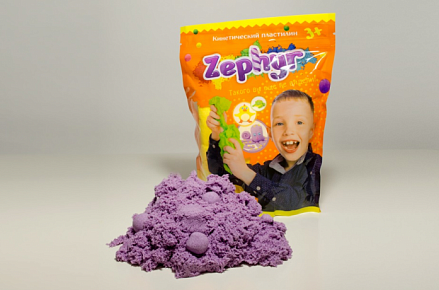 Кинетический пластилин Zephyr, фиолетовый, 0,3 кг. 