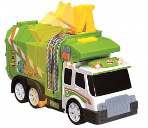 Функциональный игрушечный мусоровоз со свободным ходом, с эффектами звука и света (Dickie Toys, 3308357)
