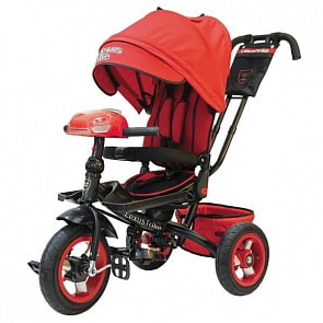 Трехколесный велосипед - Lexus Trike, колеса 12" и 10", красно-черный, свет и звук (Lexus Trike, T400M4-N1210-RED+BLACKsim)