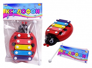 Ксилофон для малышей – Божья коровка, на блистере (ABtoys, D-00053(WL-8999))