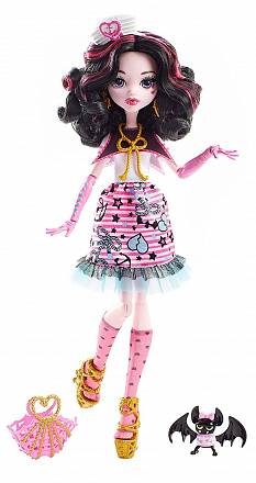 Кукла Monster High Кораблекрушение – Дракулаура с питомцем, 28 см 