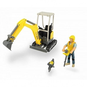 Набор дорожного строителя Playlife, малый 6 аксессуаров, свет и звук, 19,5 см (Dickie Toys, 3832003)