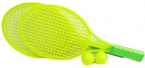 Набор ракетки детские 34 см, 2 мяча (Наша Игрушка, 8821C-1)