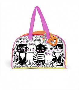 Сумка для раскрашивания из серии Cat - Lovely cats, с маркерами (Origami, 03319-or)