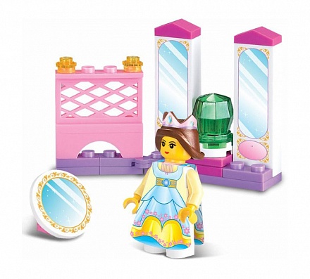 Конструктор - Розовая мечта: мебель с фигуркой принцессы, 29 деталей 