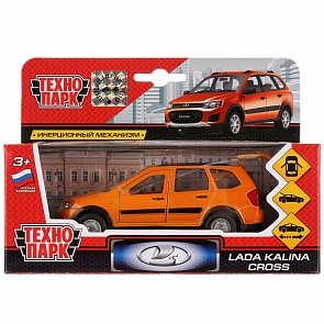 Металлическая инерционная машина - LADA Kalina Cross, 12 см, открываются двери и багажник (Технопарк, SB-16-46-N(O)-WB)