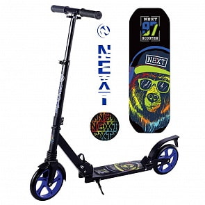 Складной 2х колесный самокат Next, черный (Next, ZHK027SFR)