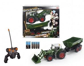Трактор с прицепом на РУ, 3-х канальный, 60 см, 3 км/ч (Dickie, 19266)