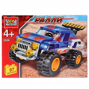 Конструктор - Автоспорт: джип, с фигуркой, 97 деталей (Город Мастеров, LL-5526-Rsim)