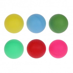 Шарики для настольного тенниса 6 штук, цветные, пакет (Наша игрушка, 636179)