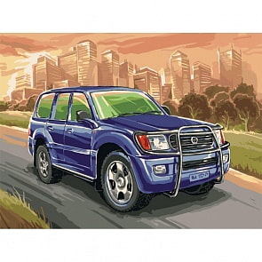Раскраски по номерам Toyota Land Cruiser, 30 х 40 см (Белоснежка, 234-AS)