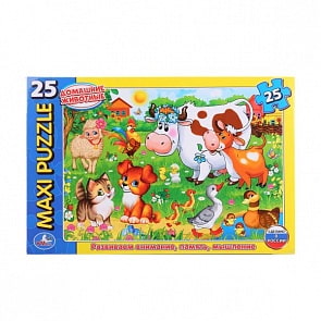 Макси-пазл Домашние животные, 25 картонных деталей (Умка, 4690590114339sim)