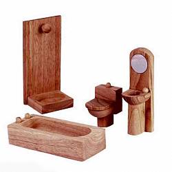 Набор мебели - Классик - Ванная комната (Plan Toys, 9014k) - миниатюра
