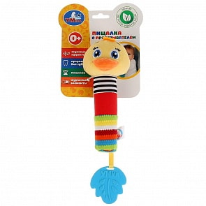 Погремушка-пищалка с прорезывателем Утенок (Умка, RS-CH)
