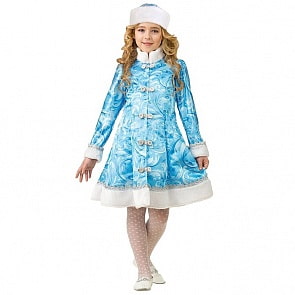 Карнавальный костюм для девочек - Снегурочка сказочная, Сказочная страна, размер 116-60 (Батик, 5227-116-60)