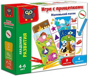 Игра с прищепками Маленький логик (Vladi Toys, VT5303-03)
