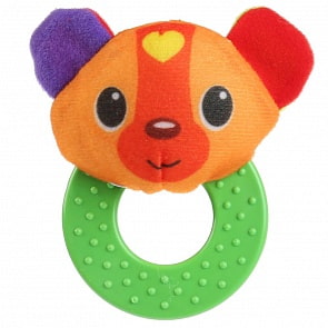 Текстильная игрушка-погремушка на прорезывателе - Мишка (Умка, RPT-B4)