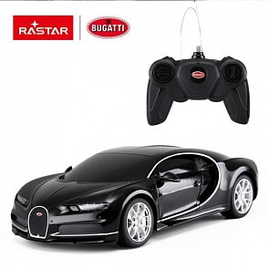 Машина р/у 1:24 - Bugatti Chiron, цвет черный (Rastar, 76100B)