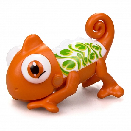 Интерактивная игрушка - Хамелеон Глупи, оранжевый 