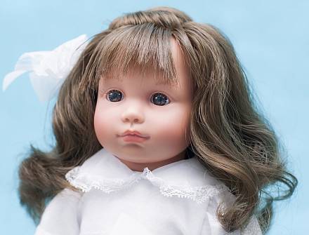 Кукла Нелли в белом платье, 43 см. 