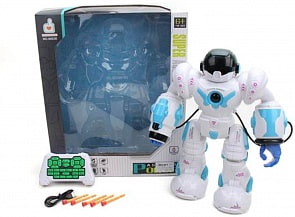 Робот на р/у, ИК-управление, 27 каналов, стреляет, в комплекте стрелы с присосками 5 штук, свет и звук (Наша игрушка, 6003E)