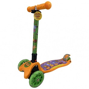 Самокат треххколесный Оранжевая корова со светом управление наклоном (Оранжевая корова, S00103-ORC)
