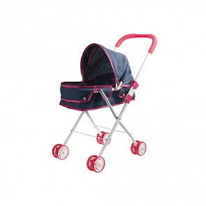 Коляска-люлька для куклы - Красотка-Джинс (1Toy, Т10383)