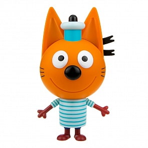 Интерактивная фигурка героя мультфильма - Три кота – Коржик, 15,7 см, 9 фраз и песенка (1Toy, Т17189)