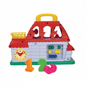 Игрушечный развивающий сортер-домик, со звуковыми и световыми эффектами (Simba, 4019524)