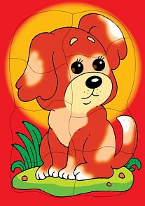 Развивающий пазл - Собачка, фигурный разрез, с рамкой (Дрофа, 1208/35211)