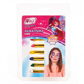 Аквагрим - мелки Winx, 6 цветов (Multiart, AG6M04-WXsim)