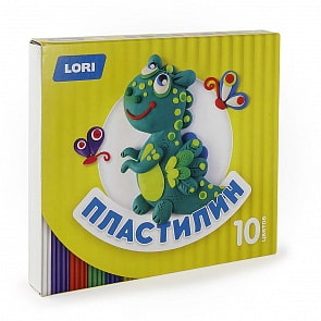 Пластилин, 10 цветов (Lori, Пл-020)
