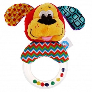 Текстильная игрушка-погремушка на кольце - Щенок (Умка, RBR-D1)
