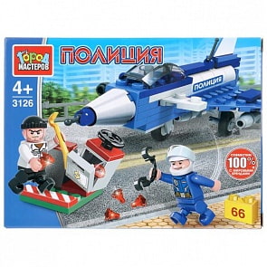 Конструктор Город мастеров - Полицейская погоня на самолете, 66 деталей (Город мастеров, 3126-BL)