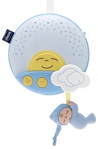 Музыкальная панель на кроватку – Эффект восхода и заката. Голубая (Chicco, 69922st)