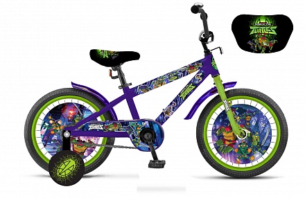 Детский двухколесный велосипед - Черепашки, колеса, 14 дюйм 