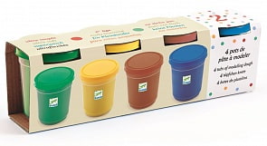 Набор пластилина 4 ярких цвета (Djeco, 09027k)