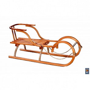 Санки деревянные - Мороз Иванович, со спинкой, без подножки, большие (RT, 5061RT)