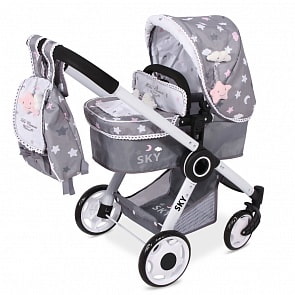 Коляска-трансформер для кукол 3в1 с рюкзаком серии Скай, 75 см. (DeCuevas, 80524) Коляска-трансформер для кукол 3в1 с рюкзаком серии Скай, 75 см. (DeCuevas, 80524)