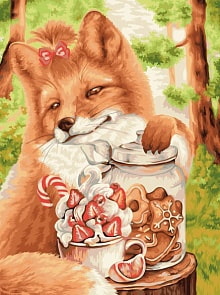 Рисование по номерам на холсте - Хитрая Сладкоежка, 40 х 50 см (Фабрика Творчества, S037)