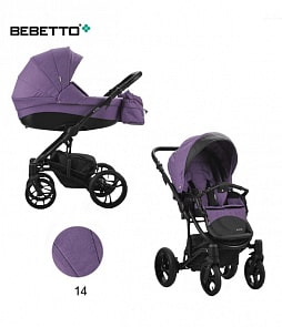 Детская коляска Bebetto Tito - 2 в 1 - шасси черная/cza - 14 (Bebetto, WB148_14)