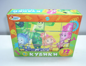 Набор из 12 кубиков Фиксики (Играем вместе, B896329-Rsim)