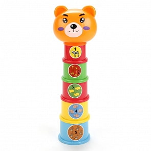 Развивающая пирамидка - Мишка, животные, цвета, счет (Умка, B1447359-R)
