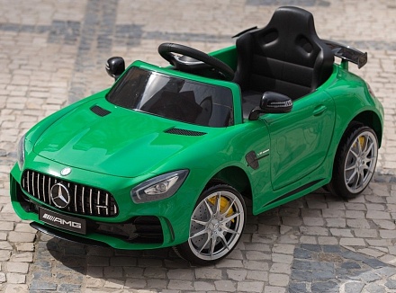 Электромобиль - Mercedes-Benz GTR, зеленый, свет и звук 