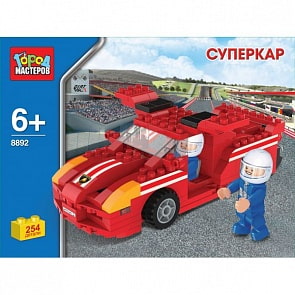 Конструктор Город Мастеров “Суперкар”, 254 детали (Город Мастеров, BB-8892-Rsim)