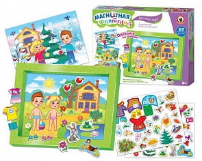 Игра на магнитах 4 сюжета - Времена года с магнитным полем (Русский Стиль, 05409)