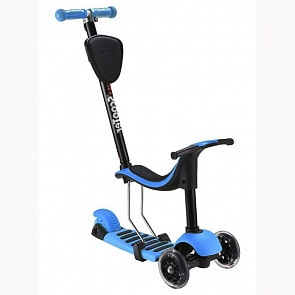 Самокат-каталка MIDOU-H-6 с родительской ручкой, синий (RT, 7507RT)