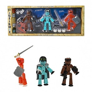 Набор из 3 фигурок Stikbot Off the Grid, Striker (Zing, TST614S)