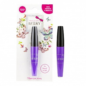 Тушь для ресниц, цвет фиолетовый, 8 мл, силиконовая кисточка, блистер (Lukky, Т16735)