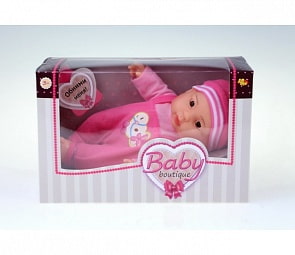 Кукла Baby boutique в ярко-розовом костюмчике, 22 см (ABtoys, PT-00959)